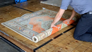 Nashville Rug Cleaning offers Tyvek wrap to properly transport your rugs following a rug cleaning - area rug cleaning, oriental rug cleaning and all custom rugs.